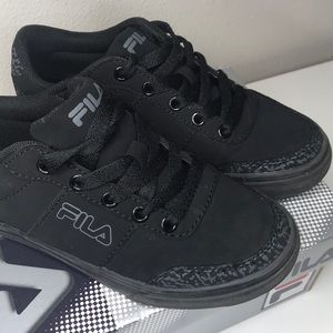 fila shoes kids black